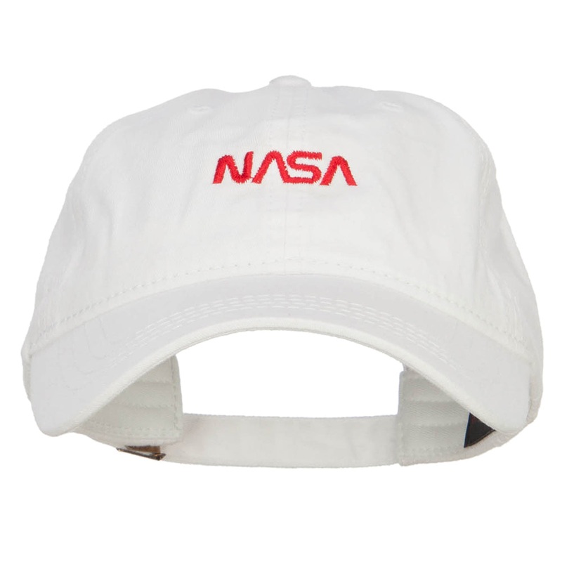 Mini NASA Letter Logo Embroidered Cap White One Size