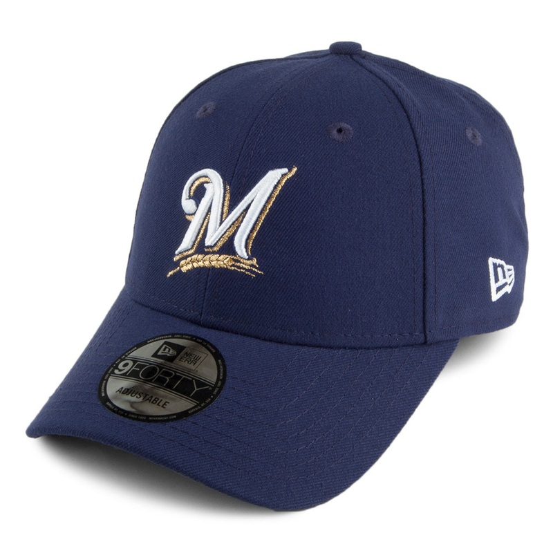 New Era 9FORTY Milwaukee Brewers Baseball Cap – MLB The League XII – Navy Blue Adjustable