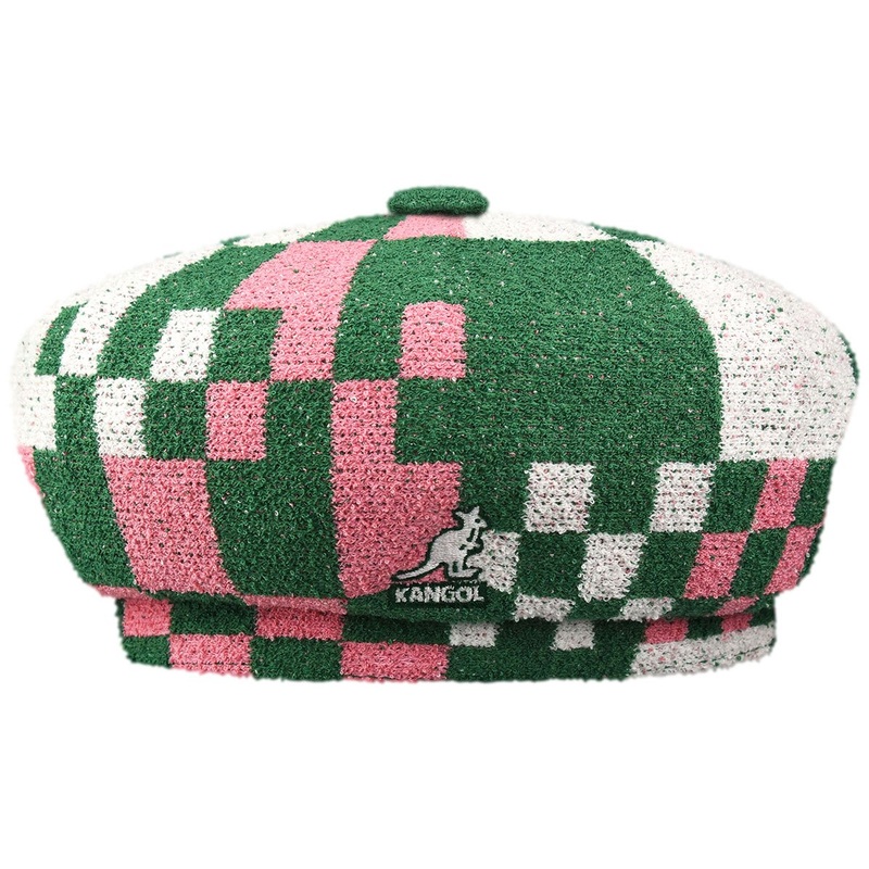 Pop Gingham Jax Beret Mahogany/Oat S