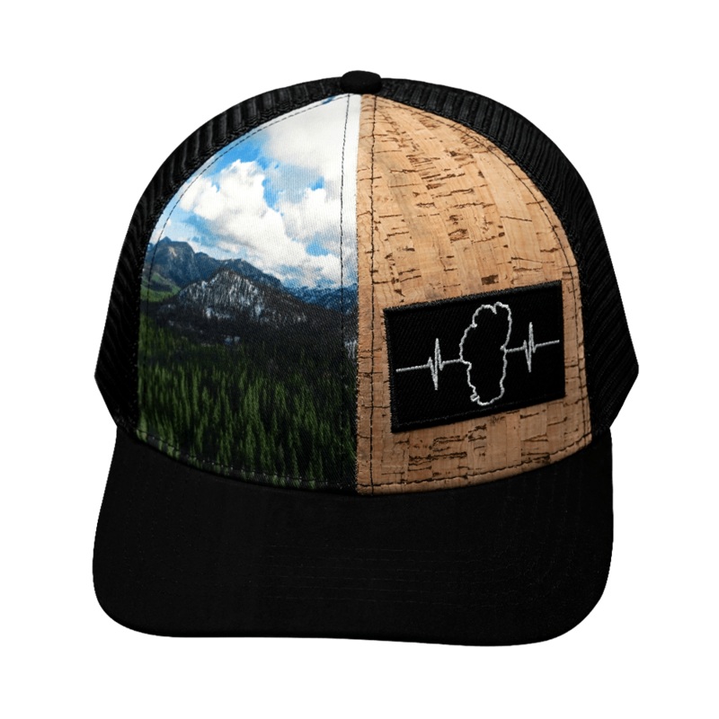 Tahoe Hat – Baseball Hat Fit – Cork Hybrid – Trees – Trucker Mesh