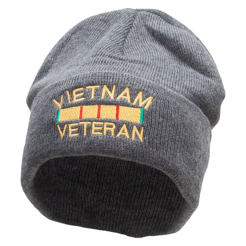 Vietnam Veteran Big Size Acrylic Long Beanies Heather Marled XL-3XL