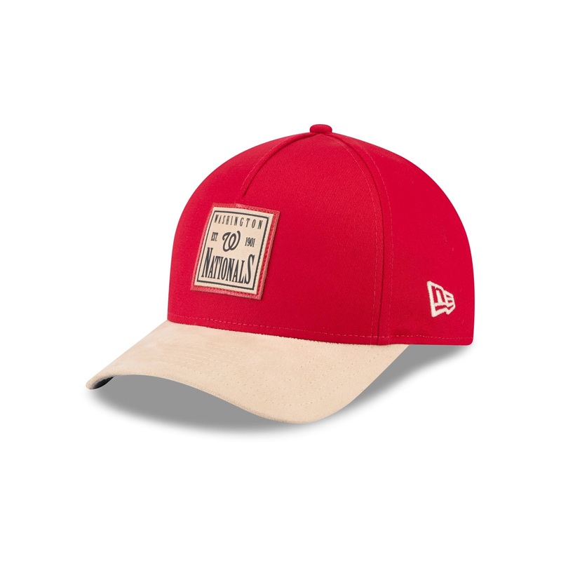 Washington Nationals Suede Patch 9FORTY M-Crown A-Frame Adjustable Hat One Size
