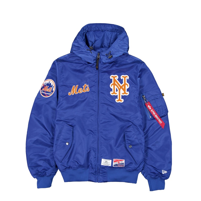 Alpha Industries x New York Mets L-2B Hooded Bomber Jacket S