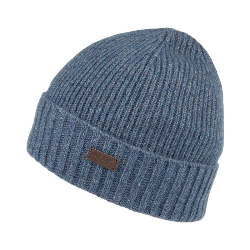 Barbour Hats Carlton Wool Blend Beanie Hat – Denim 1-Size