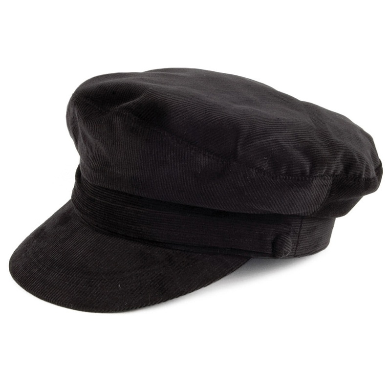 Jaxon & James Corduroy Fiddler Cap Black Wholesale Pack Prepack