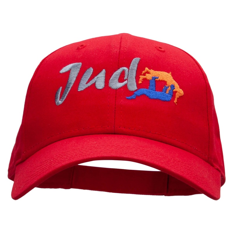 Judo Action Embroidered Low Profile Cap Red One Size