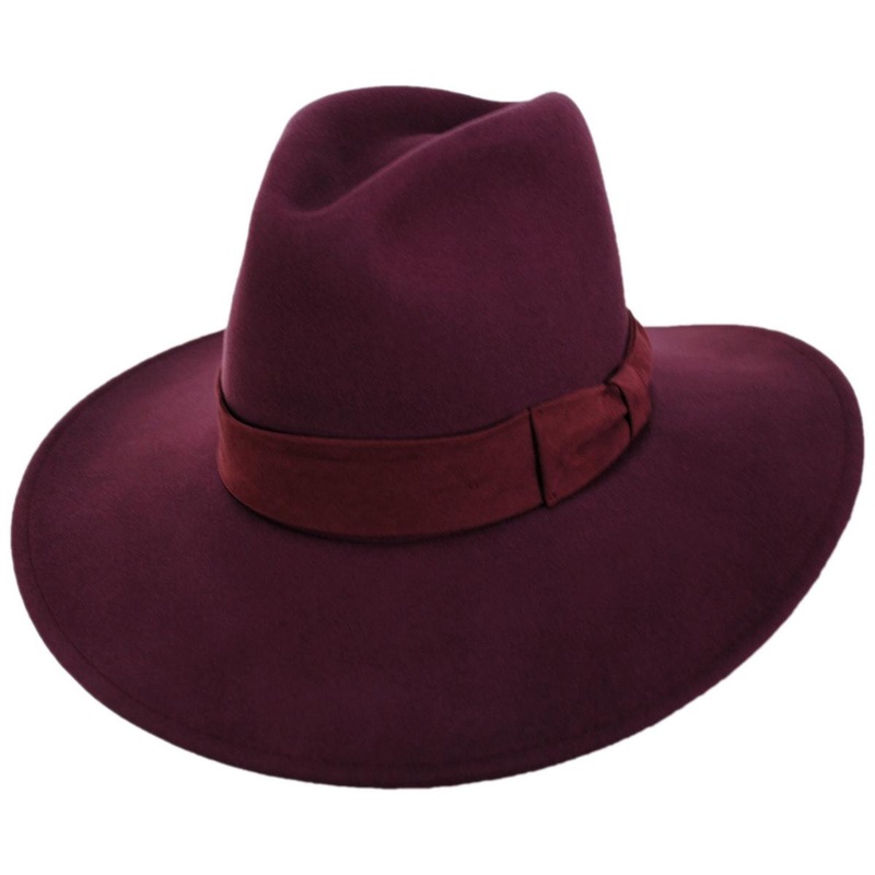 Layton Comfort Wool Felt Fedora Hat PORT/PORT XS