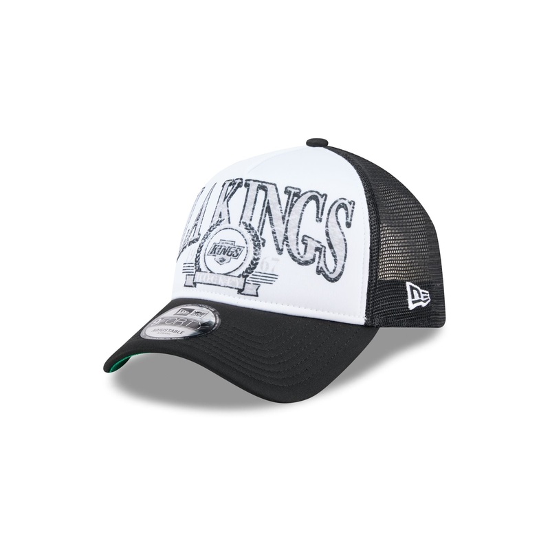 Los Angeles Kings Distressed 9FORTY A-Frame Trucker Hat One Size