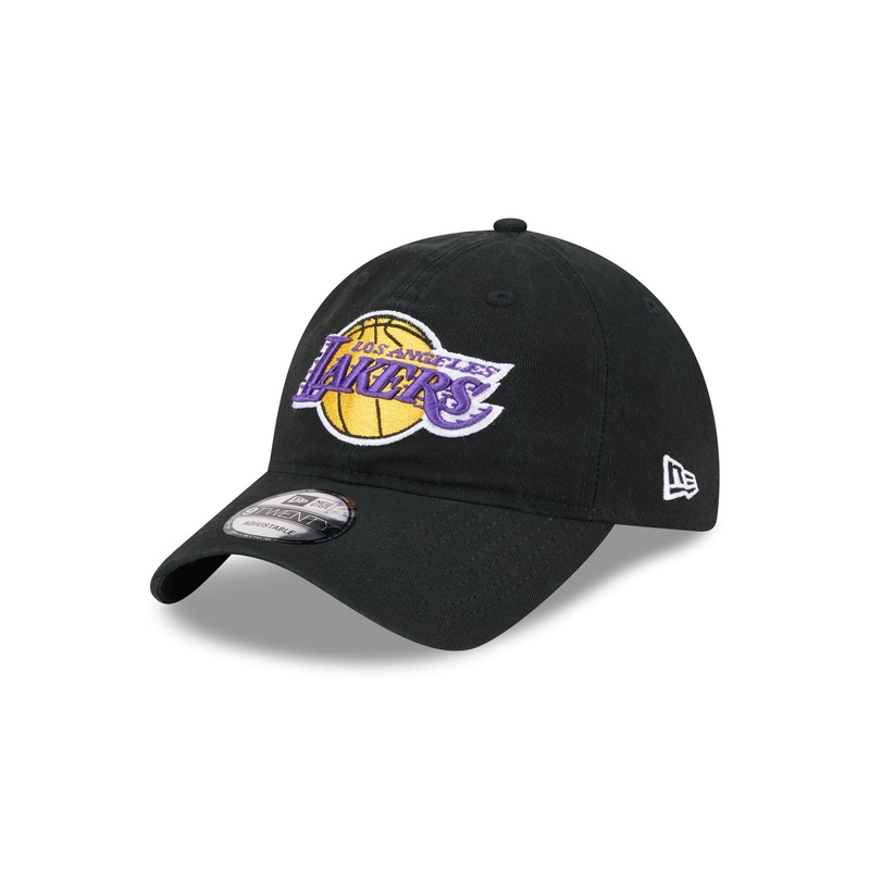 Los Angeles Lakers Black 9TWENTY Adjustable Hat One Size