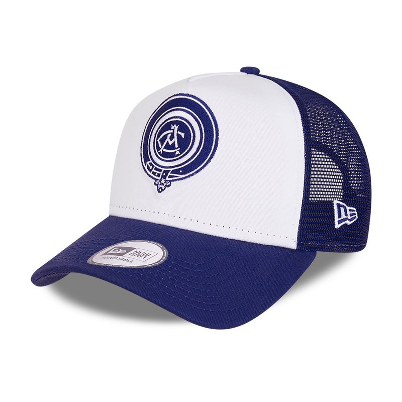 New Era Atletico Madrid Trucker Cap – Original Crest – White-Royal Blue Adjustable