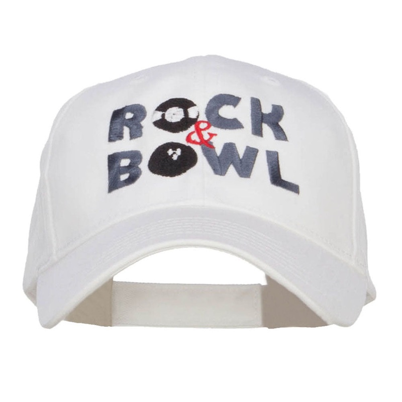 Rock and Bowl Embroidered Organic Cotton Cap White One Size