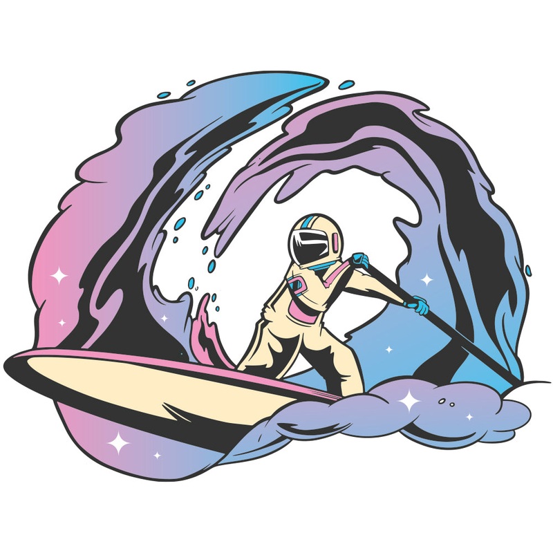 Space Paddleboarding Design Default Title One Size