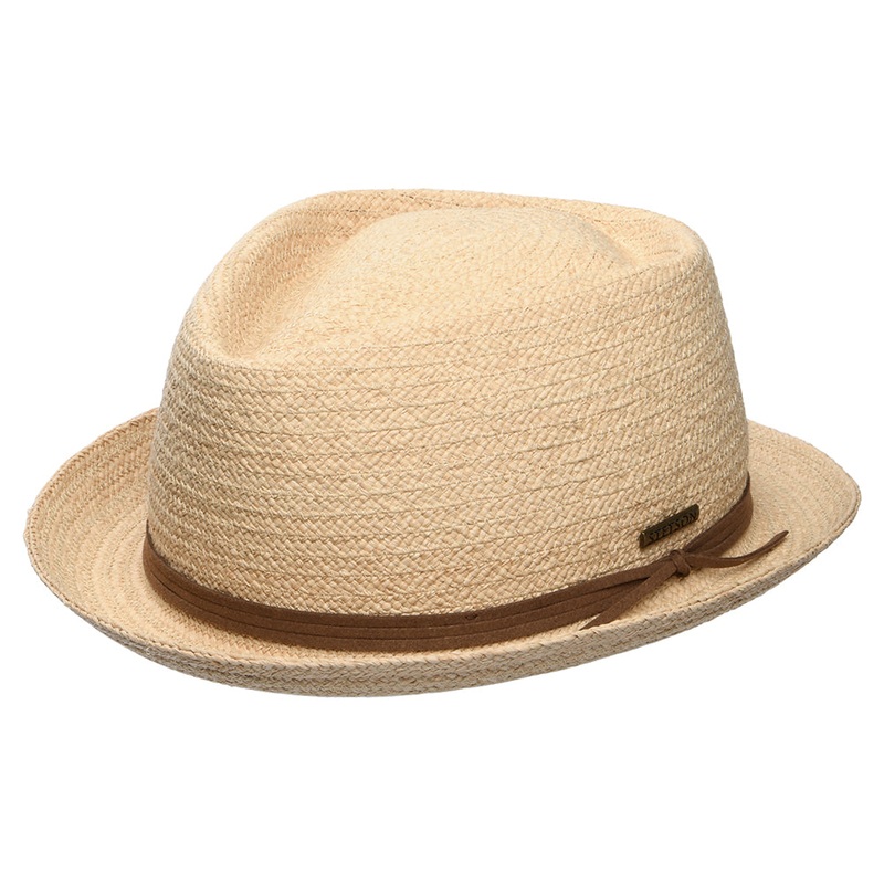 Stetson Hats Diamond Crown Raffia Pork Pie Hat – Natural S