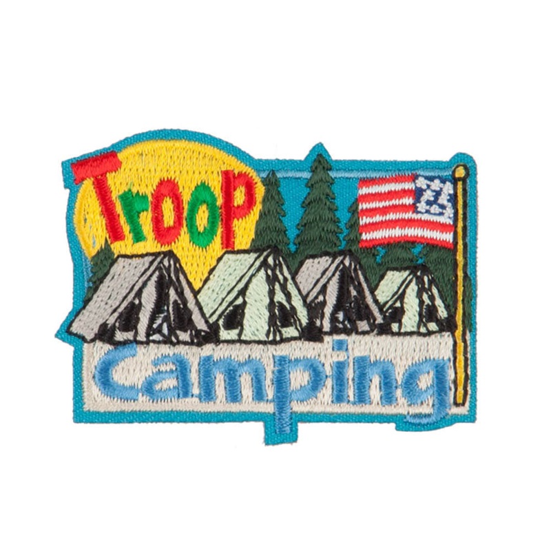 Troop Camping Patches Blue One Size