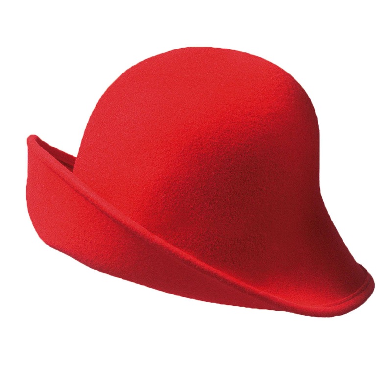 Wool Felt Hat with Shapeable Brim – Scala Hats Red