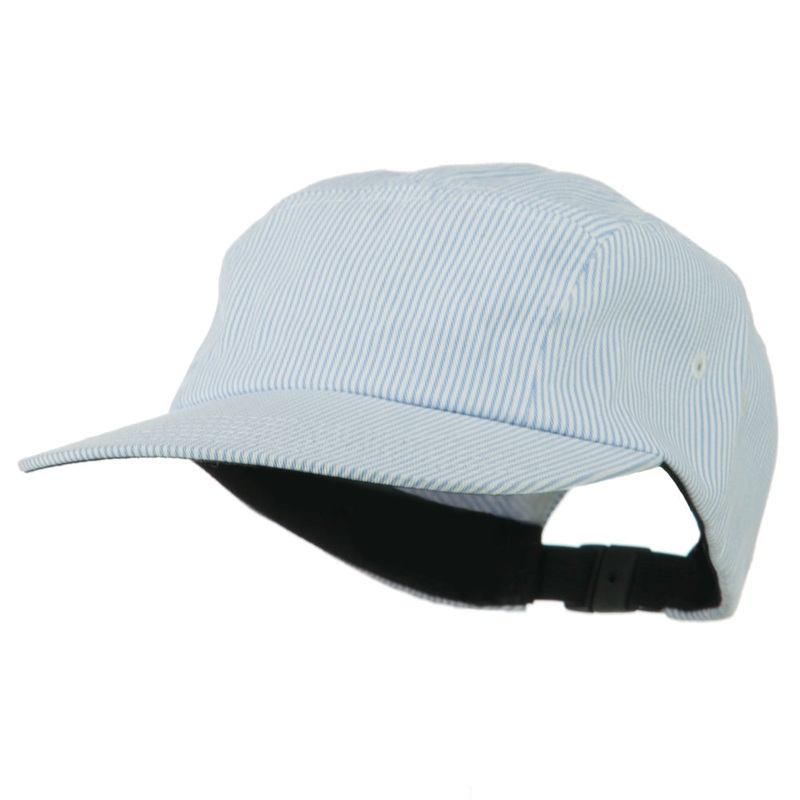 5 Panel Seersucker Racer Cap Blue One Size