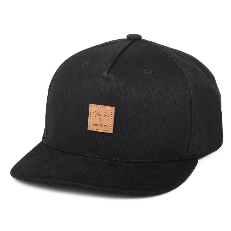 Brixton Hats Fender Reverb C Snapback Cap – Black Adjustable