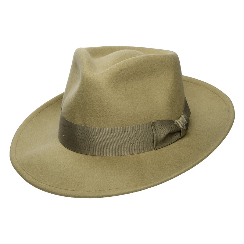 Brixton Hats Swindle Convertabrim Wool Felt Fedora Hat – Bronze Small-56cm