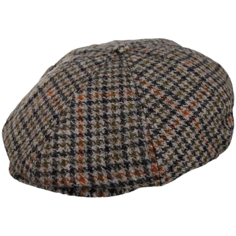 Brood Wool Blend Houndstooth Newsboy Cap OATMEAL/CHARCOAL HOUNDSTOOTH S