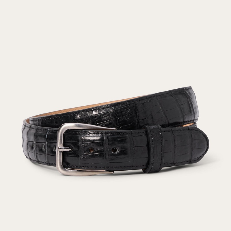 Caiman Western Tab Belt – 1 1/4″ Width Black Classic 32