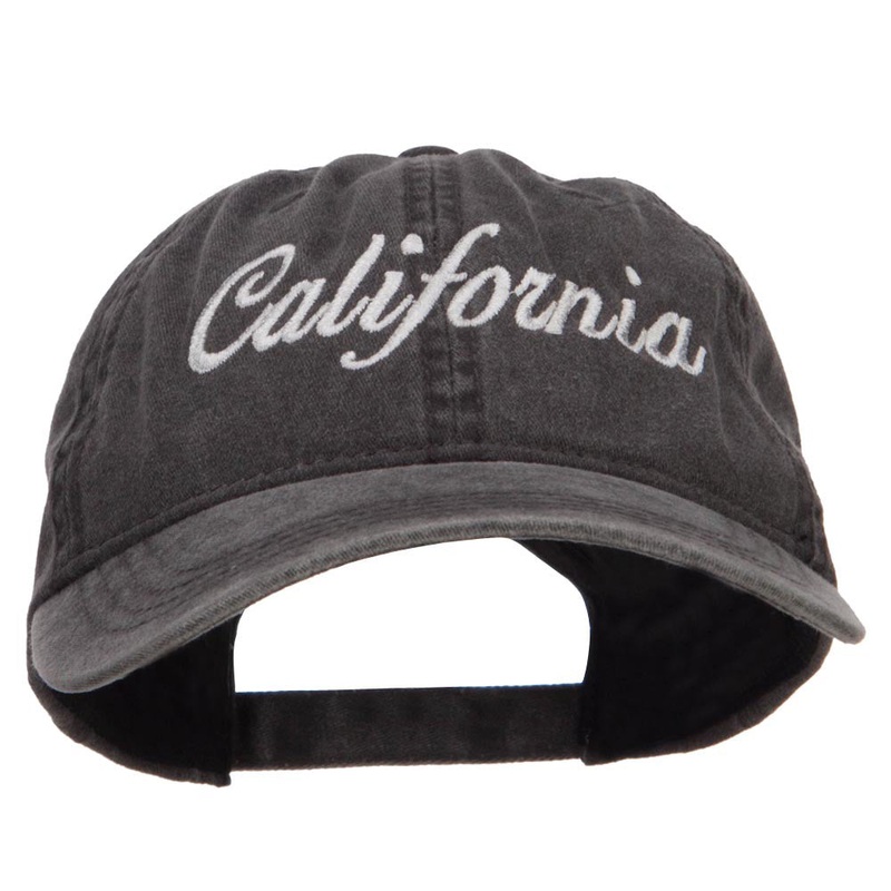 California Embroidered Washed Cap Black One Size