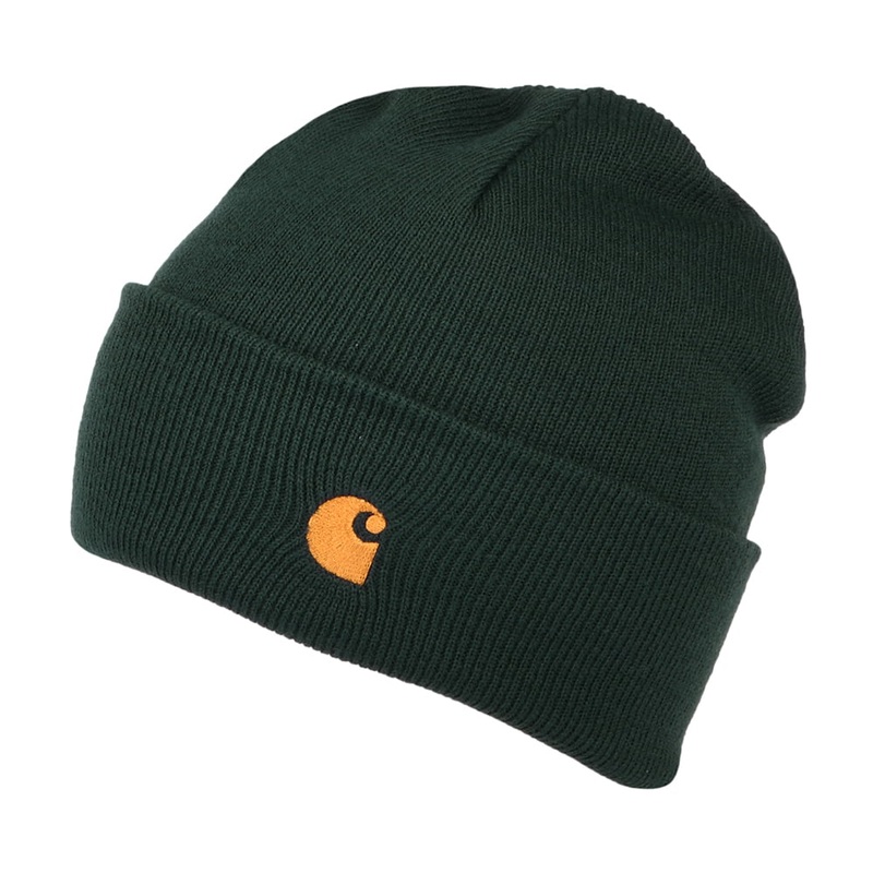 Carhartt WIP Hats Chase Cuffed Beanie Hat – Forest OLD 1-Size