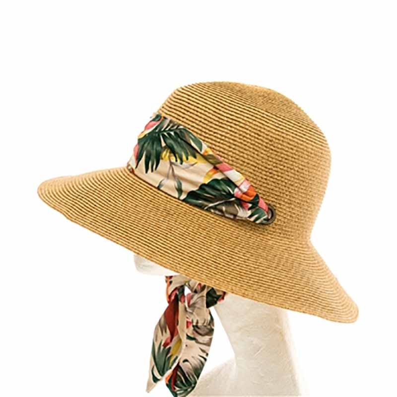 Convertible Sun Hat with Sash – Boardwalk Style Floral Medium (57.5 cm)