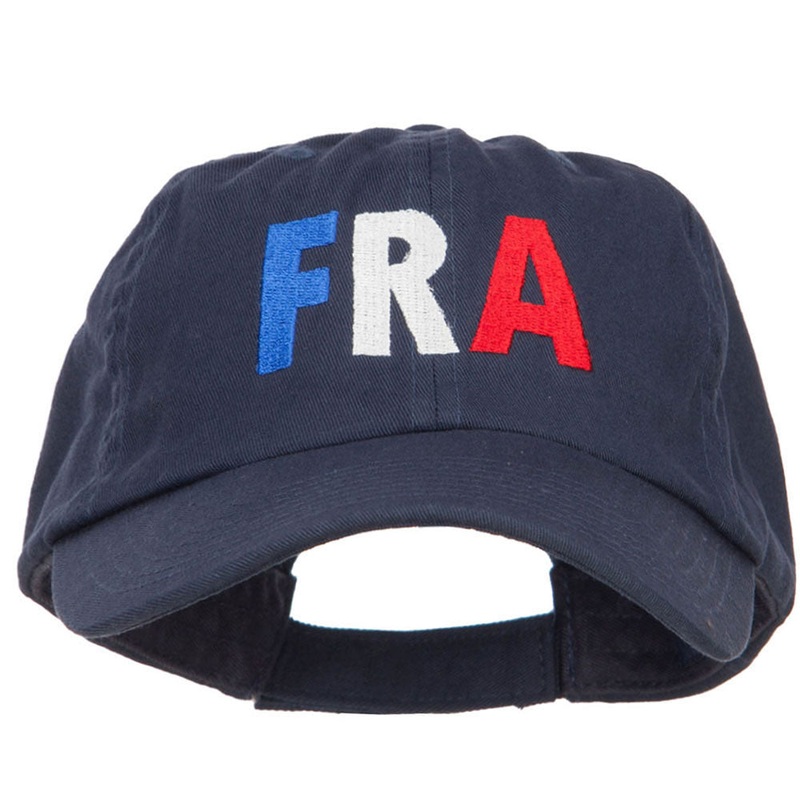 France FRA Flag Embroidered Low Profile Cap Navy One Size