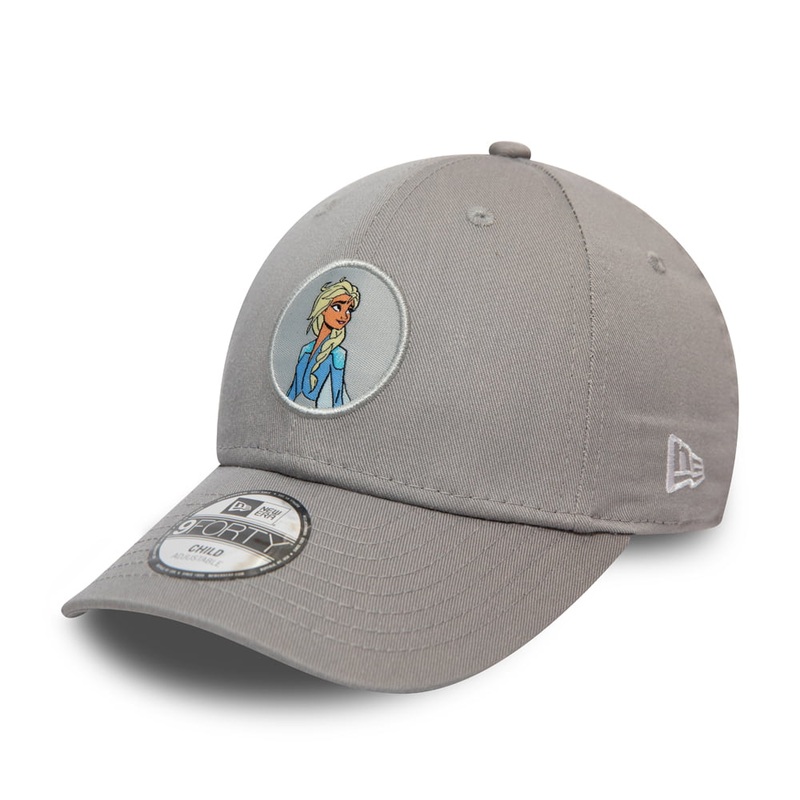 New Era Kids 9FORTY Elsa Baseball Cap – Disney Frozen Character Logo – Grey CHILD ADJ.
