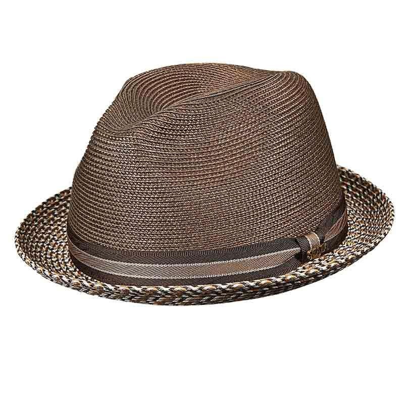 Polybraid Fedora Hat with Multi Color Brim – Scala Hats L