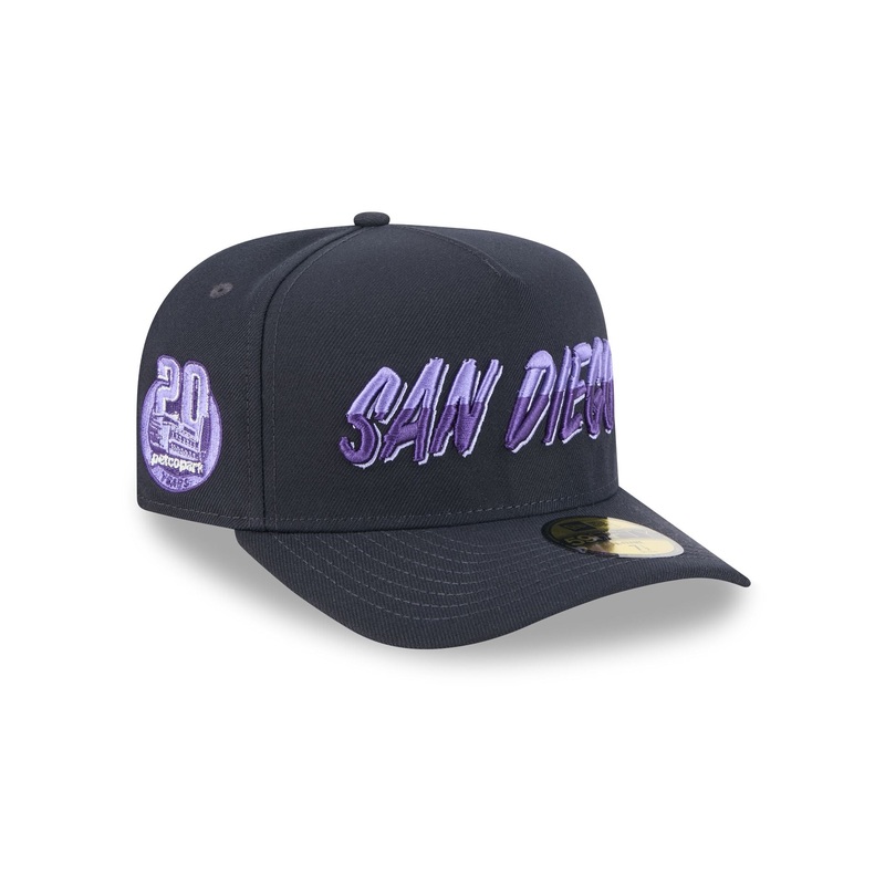San Diego Padres Navy Lavender 59FIFTY A-Frame Fitted Hat 7