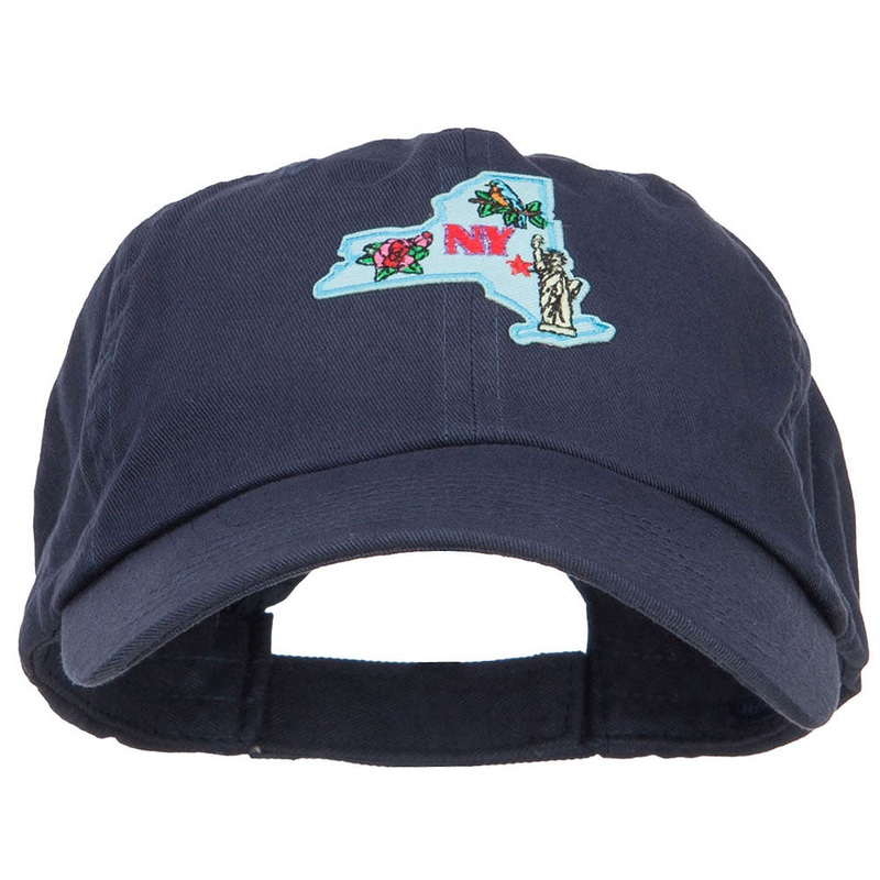 USA State New York Patched Low Profile Cap Navy One Size