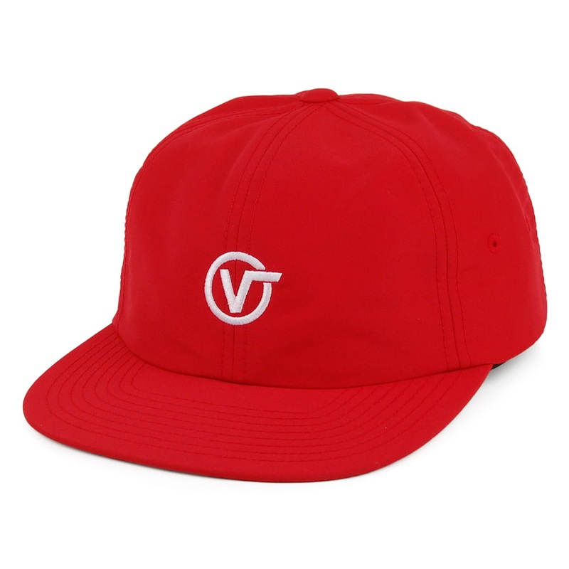 Vans Hats Circle V Jockey Baseball Cap – Red Adjustable