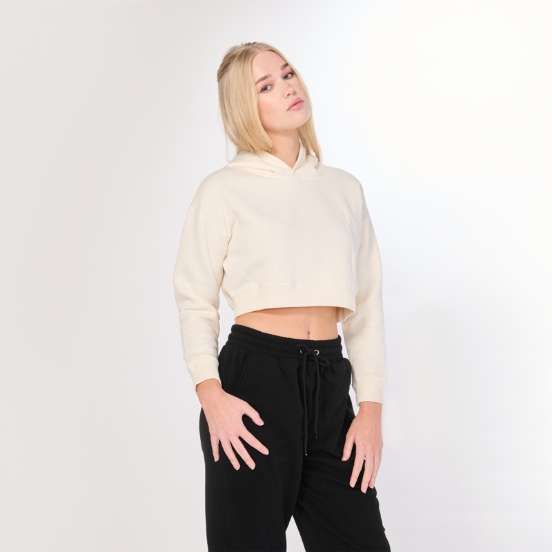 Axism 5102 Womens Crop Hoodie Ecru S