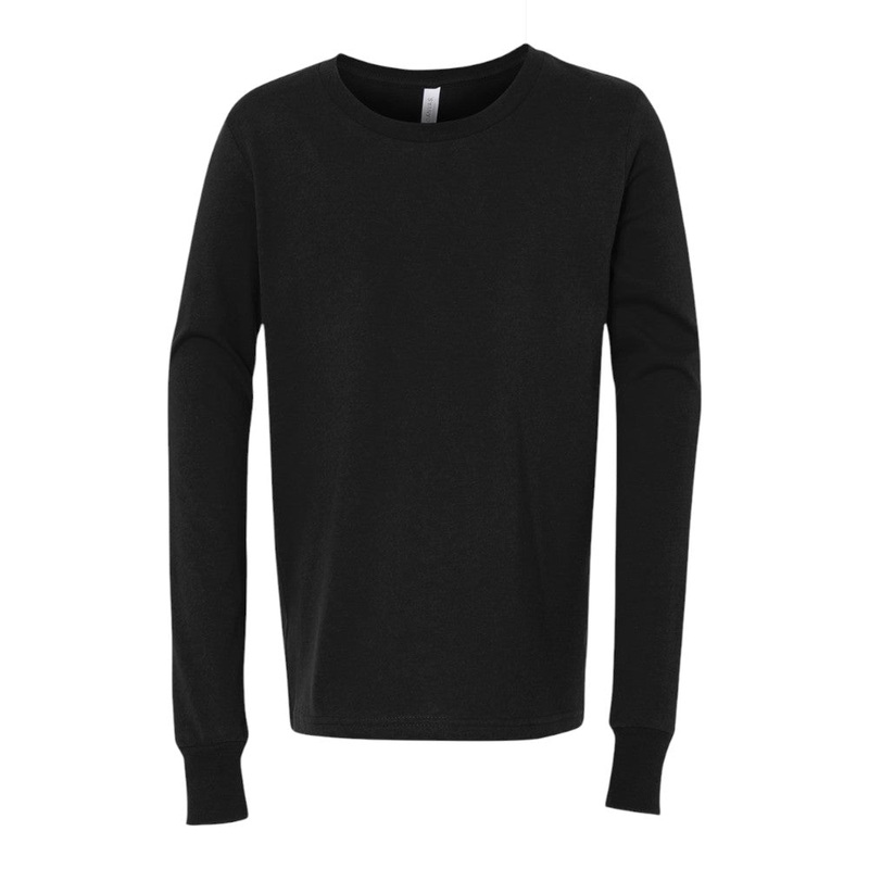 BELLA+CANVAS 3501Y Youth Jersey Long Sleeve Tee White S