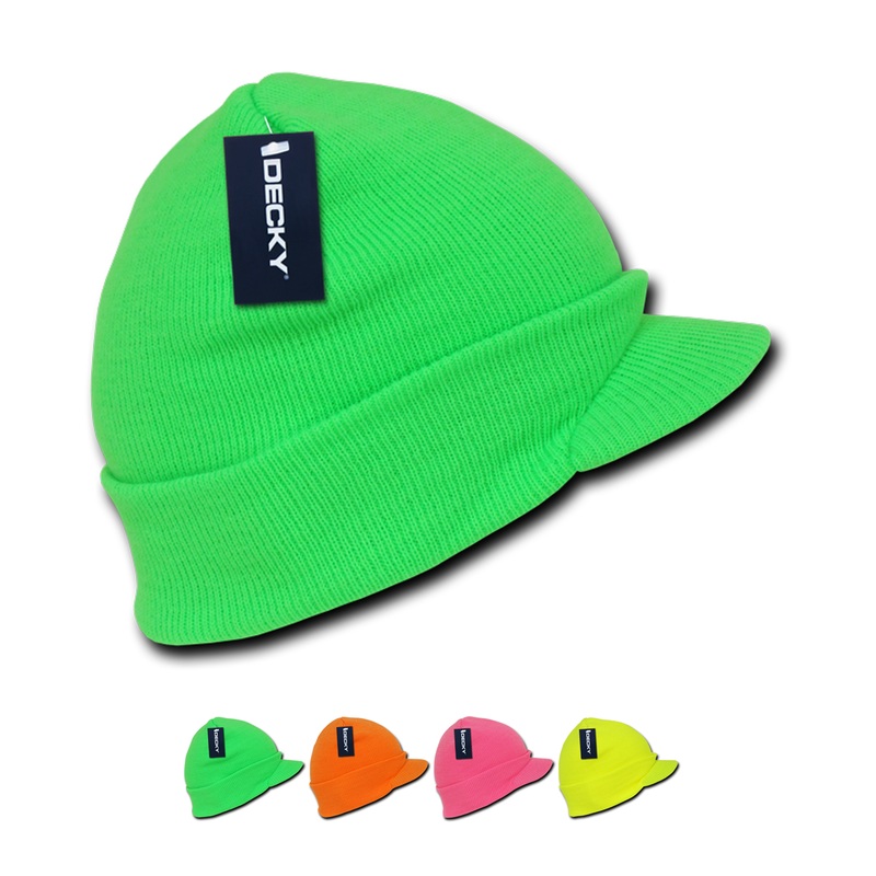 Decky 7009 – Neon HybriCap, Knit Beanie Neon Green