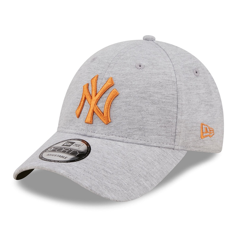 New Era 9FORTY New York Yankees Baseball Cap – MLB Jersey Essential – Grey Heather-Gold Adjustable
