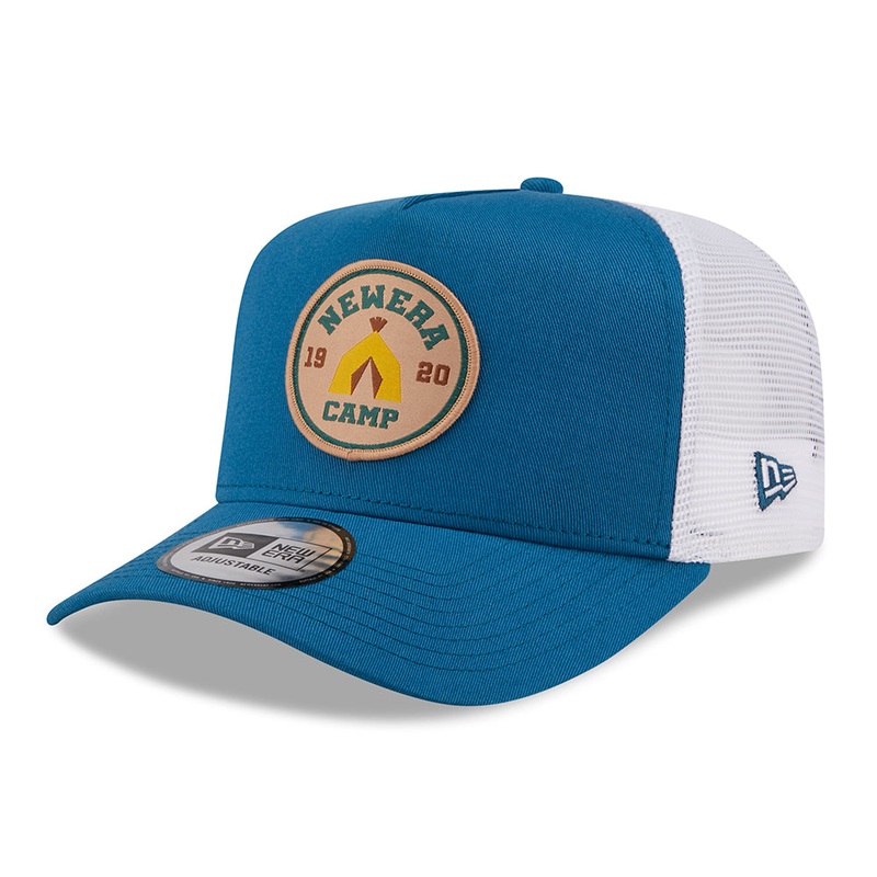 New Era NE Camp Patch A-Frame Trucker Cap – Teal Adjustable
