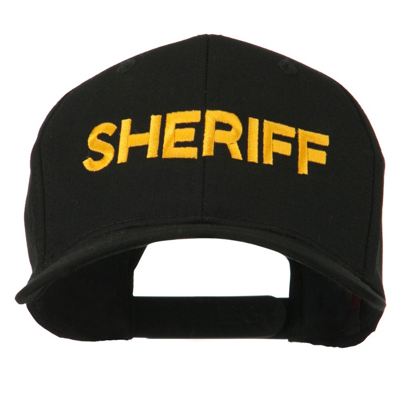 Sheriff Letter Embroidered High Profile Cap Black One Size