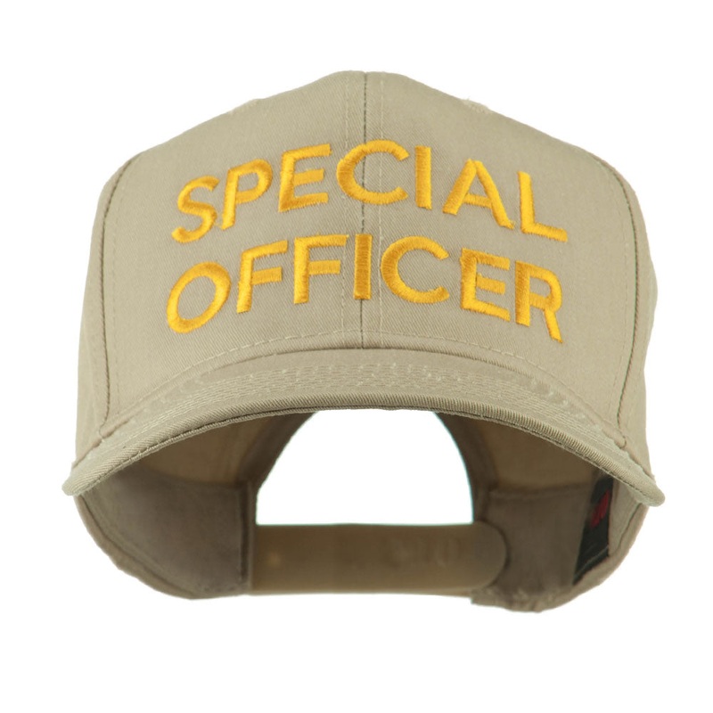 Special Officer Embroidered Cap Khaki One Size