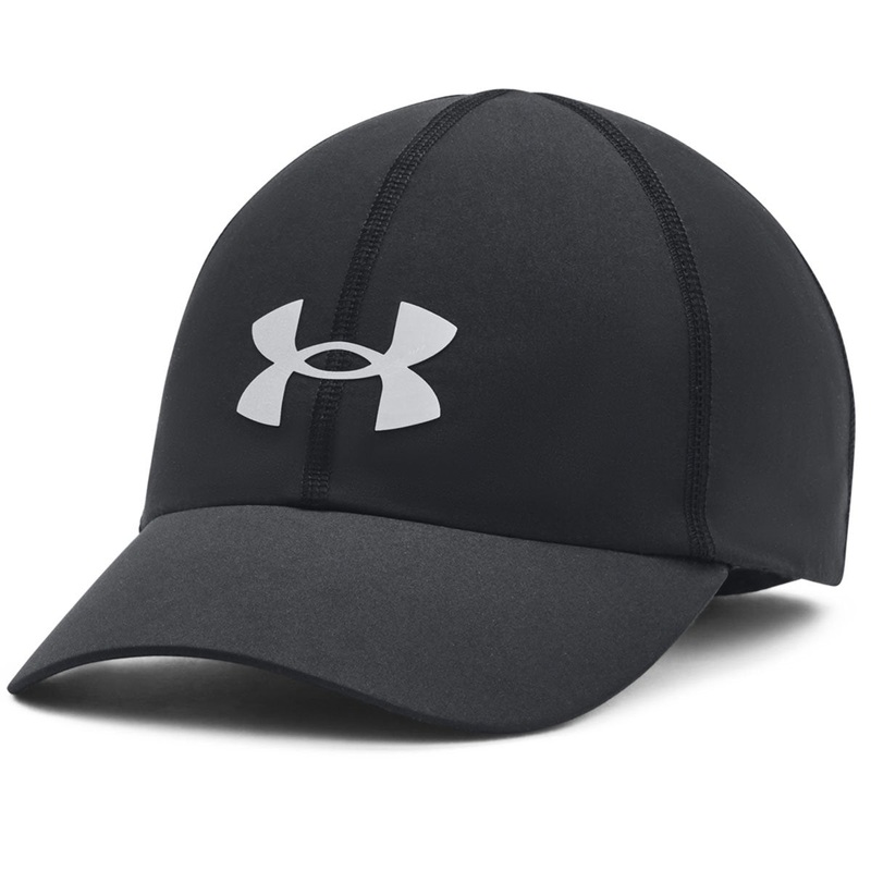 UA Women’s Shadow Run Adj Baseball Cap Black/Black/Reflective 1SFM