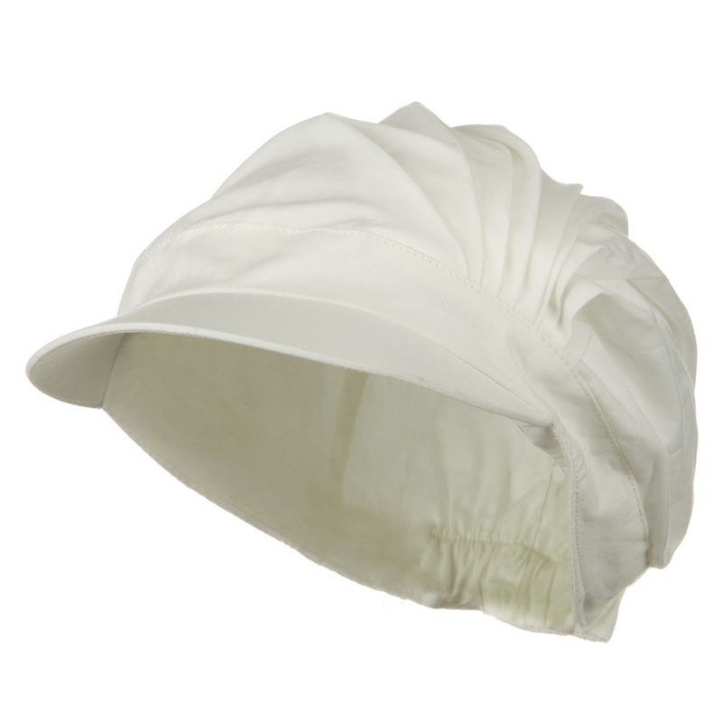 UV 50+ Cotton Pleated Hat Ivory One Size