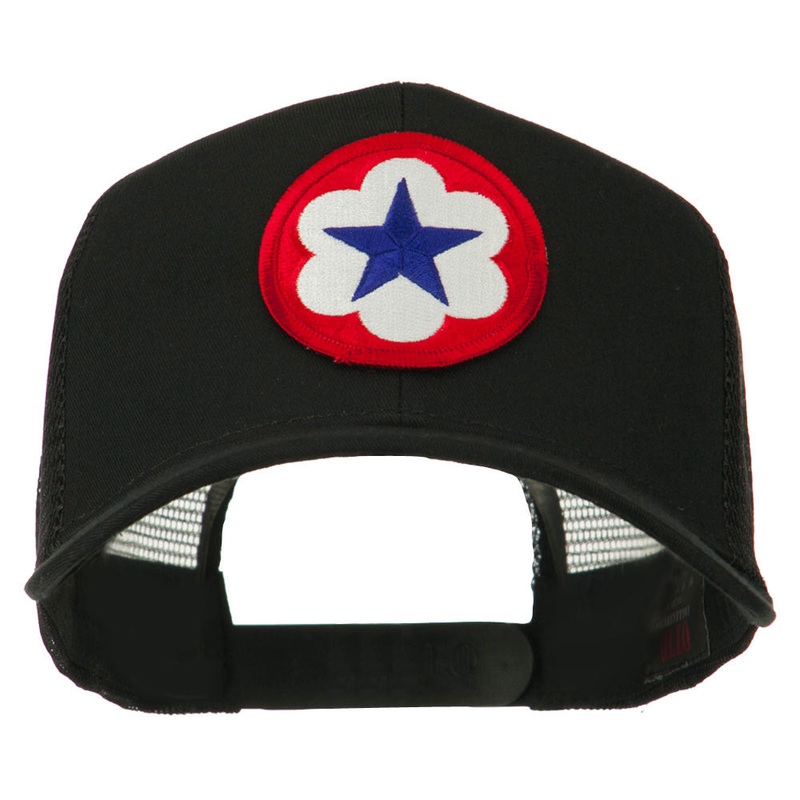 WWII Army Service Forces Patched Mesh Back Cap Black One Size