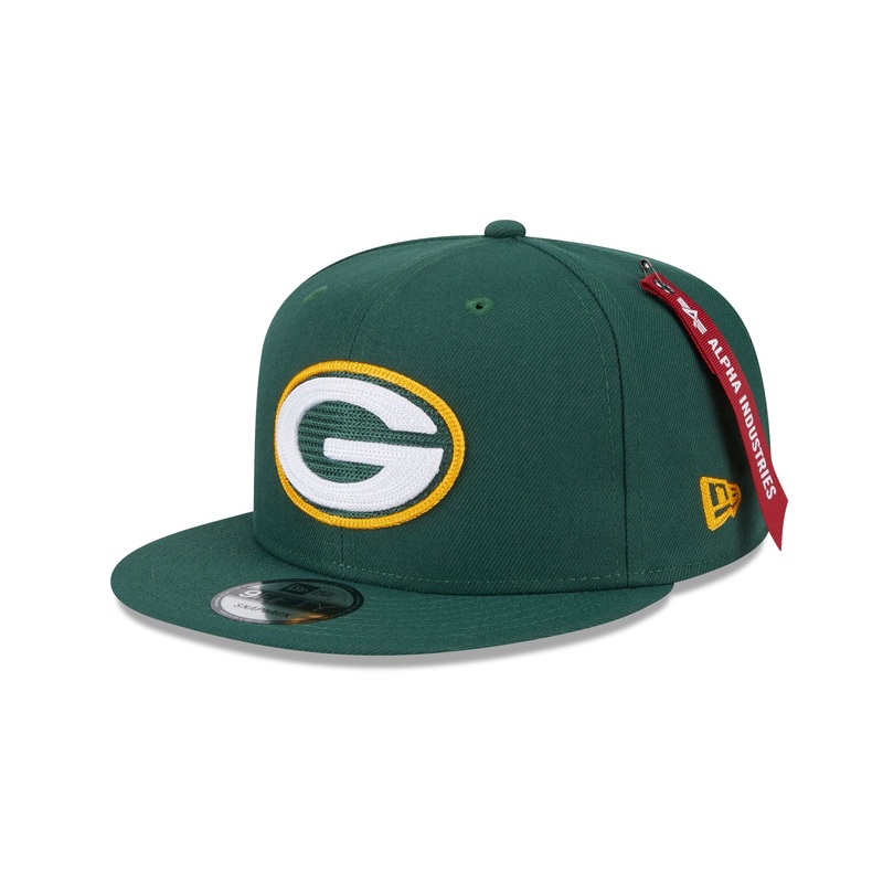 Alpha Industries x Green Bay Packers Green 9FIFTY Snapback Hat One Size