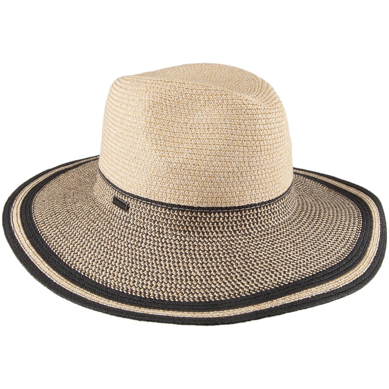Betmar Hats Porto Fedora Hat – Natural-Black 1-Size