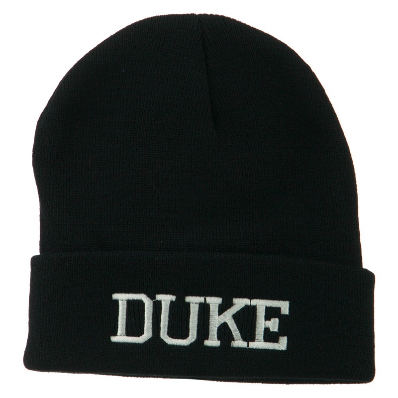 Halloween Character Duke Embroidered Beanie Black One Size