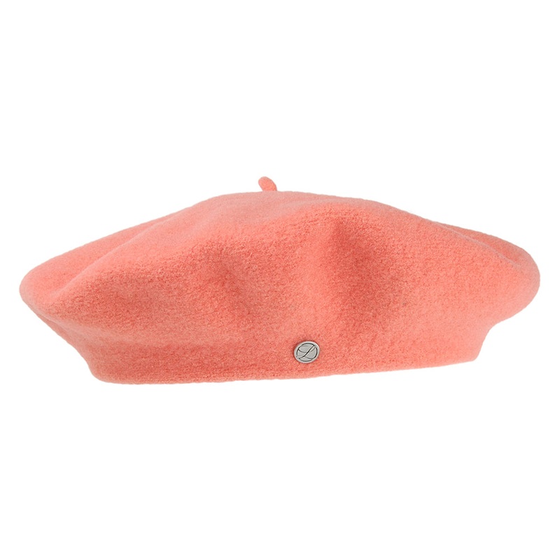 Hritage par Laulhre Hats Authentique Merino Wool Beret – Coral 1-Size