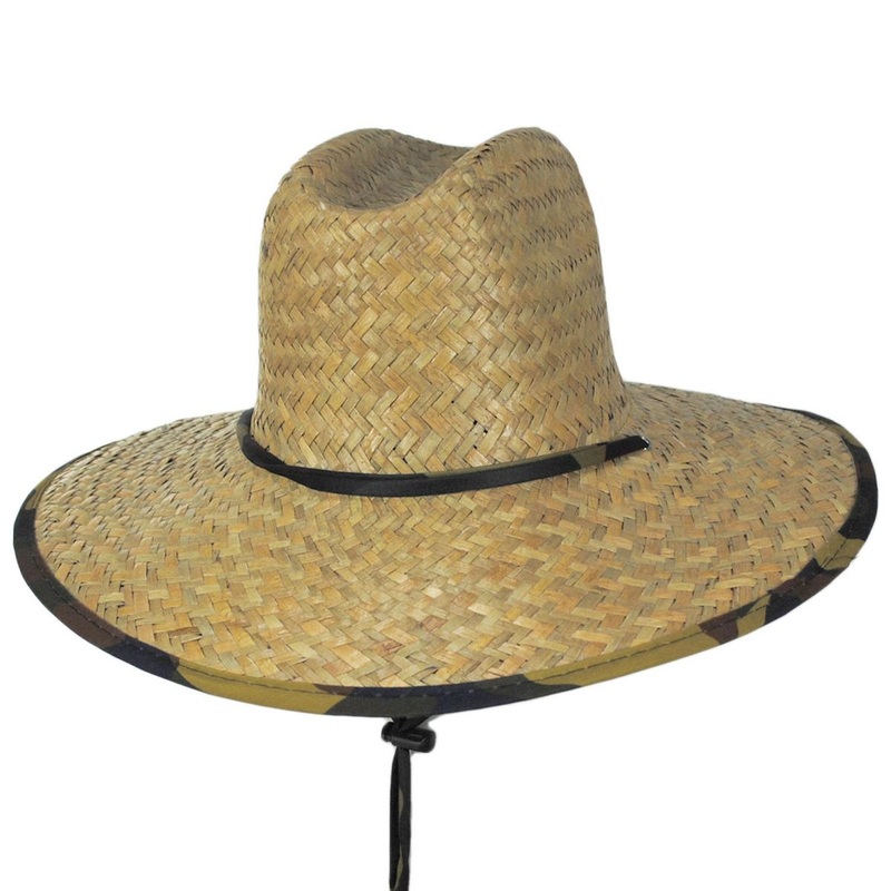 Kenny Camouflage Straw Lifeguard Hat NATURAL ONE SIZE FITS MOST