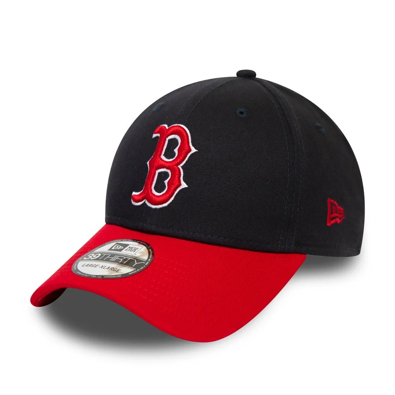 New Era 39THIRTY Boston Red Sox Baseball Cap – MLB League Essential II – Navy-Red Small/Medium