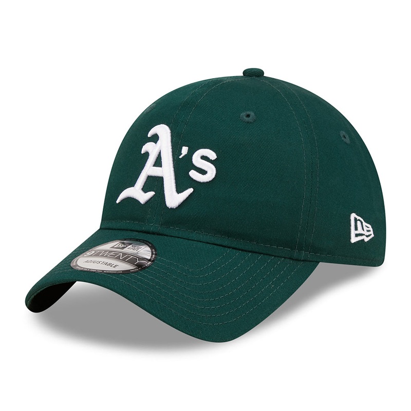 New Era 9TWENTY Oakland Athletics Baseball Cap – MLB League Essential – Dark Green-White Adjustable
